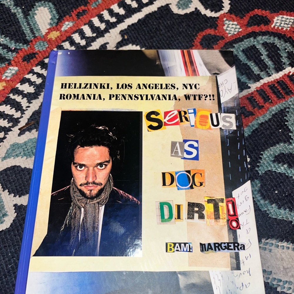 AUTOGRAPHED!!! Serious As Dog Dirt Hardcover Art Book — Colorful Collage Cover